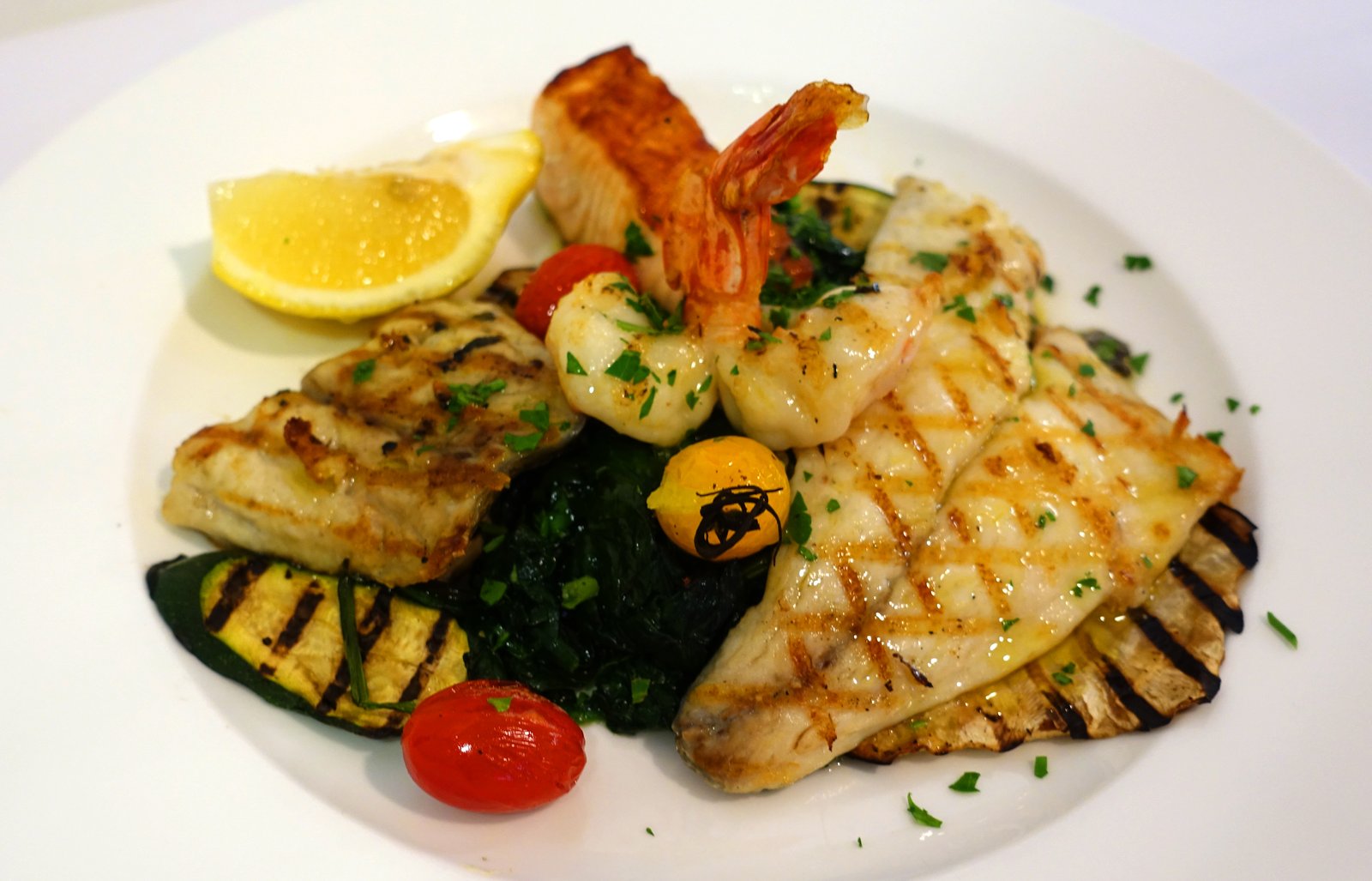 da angela fischplatte spinat