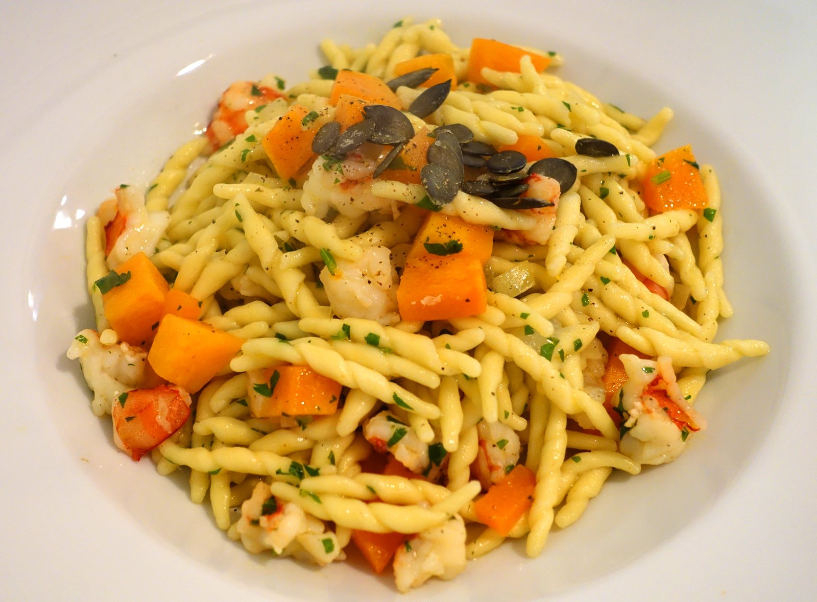 da angela pasta kurbis gamberoni