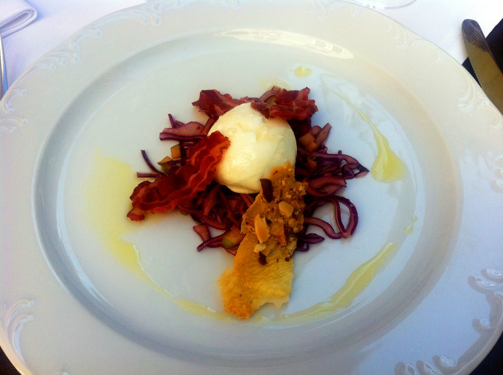 kaisers reblaube rotkraut buffelmozzarella wildsauspeck